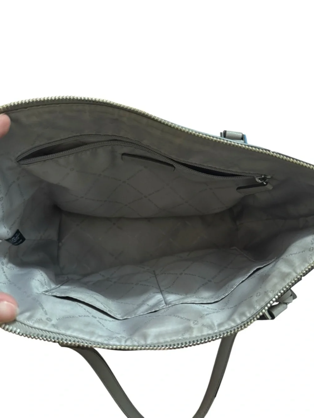 Michael Kors Gray Saffiano Leather Tote Bag